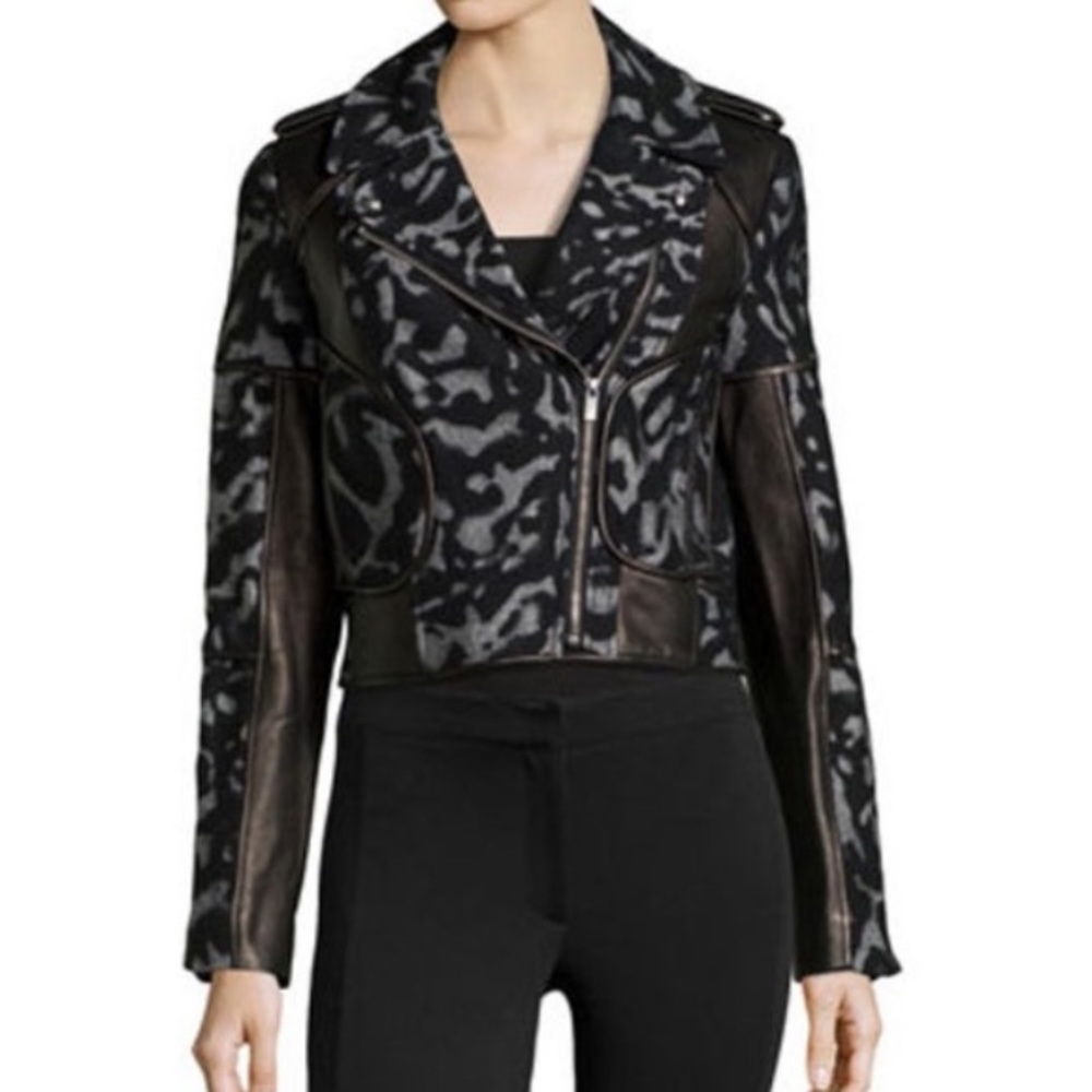 DVF wool & soft leather jacket